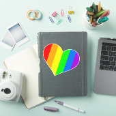 Regenboog Hart Sticker (iPad Cover)