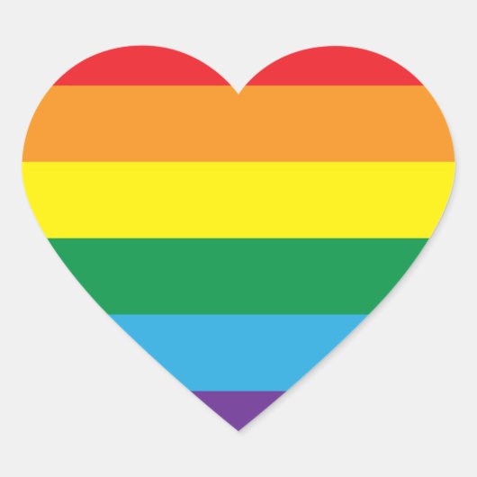 Regenboog Hart Sticker (Voorkant)