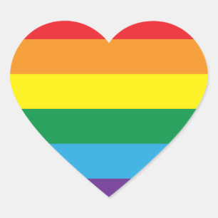 Regenboog Hart Sticker
