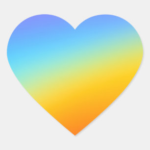 regenboog hart sticker