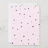 Regenboog, hart, Stippen, Baby shower per post Kaart (Achterkant)