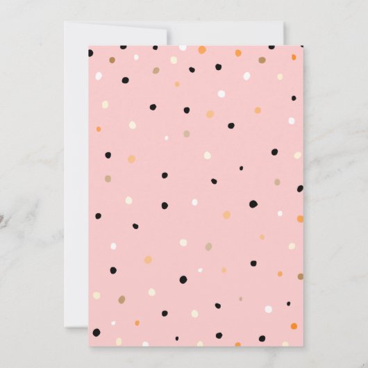 Regenboog, hart, Stippen, virtueel Baby shower per Kaart (Achterkant)