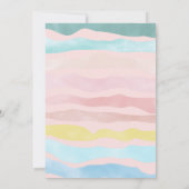 Regenboog, hart, streep virtueel Baby shower per p Kaart (Achterkant)