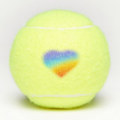 regenboog hart tennisballen (Voorkant)
