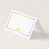 Regenboog Hart Touw Nautische LGBT Trouwplaats Kaart (Voorkant)