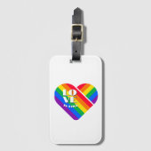 Regenboog Hart Trots  Bagagelabel (Voorkant (verticaal))