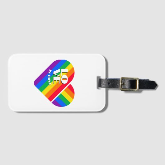 Regenboog Hart Trots  Bagagelabel (Voorkant (horizontaal))