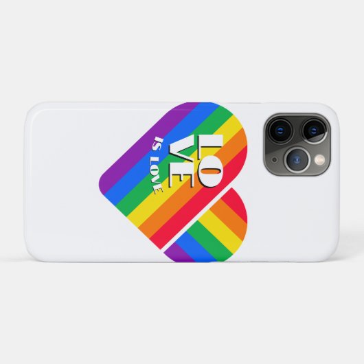 Regenboog Hart Trots  Case-Mate iPhone Case (Achterkant (horizontaal))