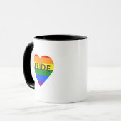 Regenboog Hart Trots Mok (Voorkant links)