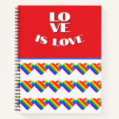 Regenboog Hart trots Notitieboek (Voorkant)