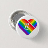 Regenboog Hart Trots  Ronde Button 3,2 Cm (Voorkant /achterkant)
