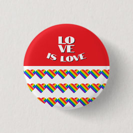 Regenboog Hart Trots  Ronde Button 3,2 Cm