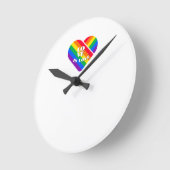 Regenboog Hart Trots Ronde Klok (Hoek)