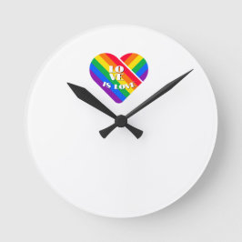 Regenboog Hart Trots  Ronde Klok
