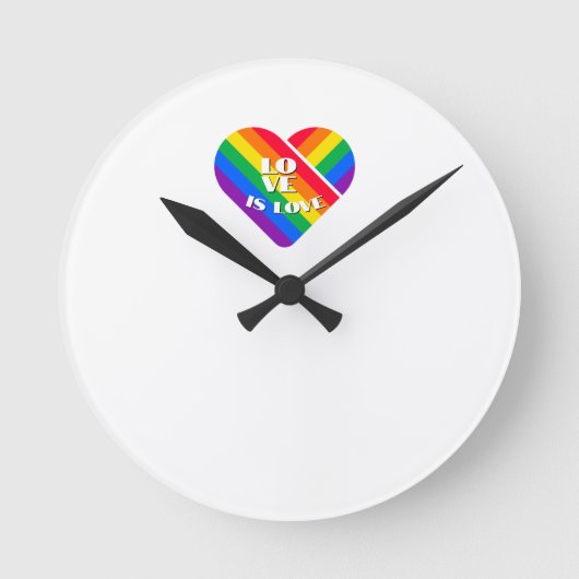 Regenboog Hart Trots Ronde Klok (Voorkant)