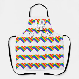 Regenboog Hart trots  Schort