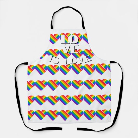 Regenboog Hart trots  Schort (Voorkant)