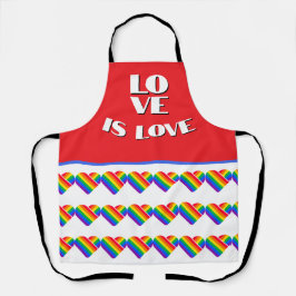 Regenboog Hart trots  Schort