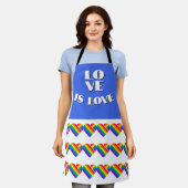 Regenboog Hart trots  Schort (Gedragen)