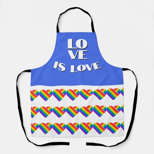Regenboog Hart trots  Schort (Voorkant)