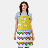 Regenboog Hart trots  Schort (Gedragen)