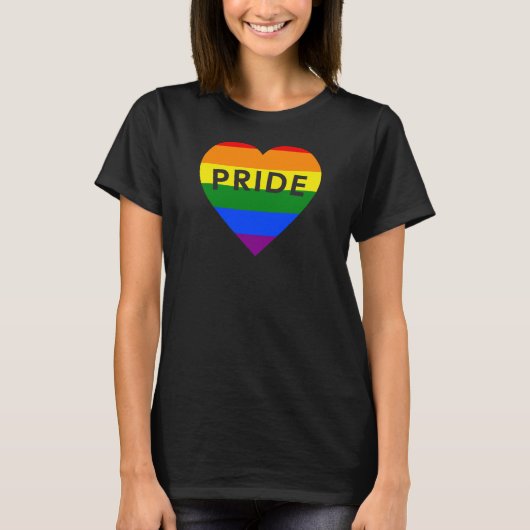 Regenboog Hart Trots T-shirt (Voorkant)