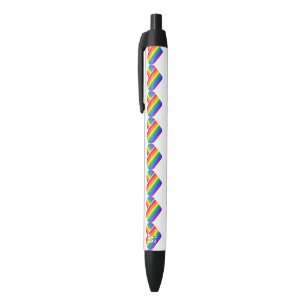 Regenboog Hart Trots  Zwarte Inkt Pen