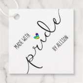 Regenboog Hart Typografie Gemaakt Met Trots Gift T Bedankjes Labels (Voorkant)