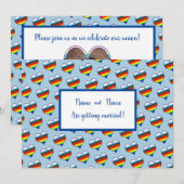 Regenboog Hart Uitnodiging (Voorkant / Achterkant)