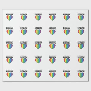 Regenboog Hart Vintage Gravure Favoriete Kleur Ove Cadeaupapier
