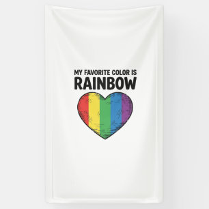Regenboog Hart Vintage Gravure Favoriete Kleur Shi Spandoek