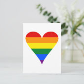 Regenboog Hart Vlag Funky Briefkaart (Staand voorkant)