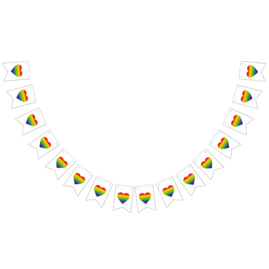 Regenboog Hart Vlaggetjes (Alle)