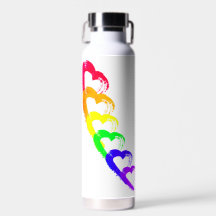 Regenboog Hart Waterfles