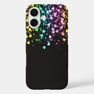 regenboog harten iPhone 16 hoesje