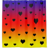 Regenboog Harten,  Douchegordijn (Voorkant)