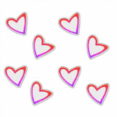 Regenboog Harten Drijvend Naam Script Auto Sticker (Voorkant)