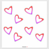 Regenboog Harten Drijvend Naam Script Auto Sticker (Vel)