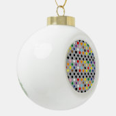 Regenboog Harten Keramische Bal Ornament (Links)