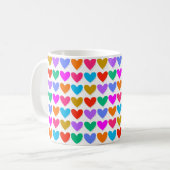 Regenboog Harten Koffiemok (Voorkant links)