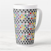 Regenboog Harten Latte Mok (Rechterhoek)