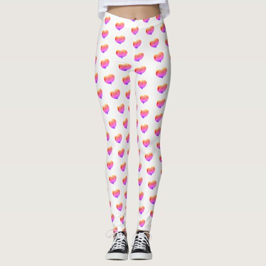 Regenboog Harten - Leggings (Voorkant)