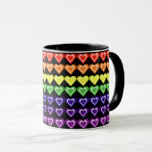 Regenboog harten mok (Voorkant rechts)