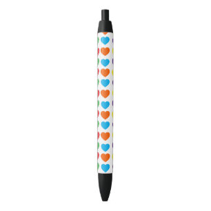Regenboog Harten Patroon Zwarte Inkt Pen