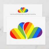 Regenboog Harten Pride Ansichtkaart – LGBTQ+ Liefd (Voorkant / Achterkant)
