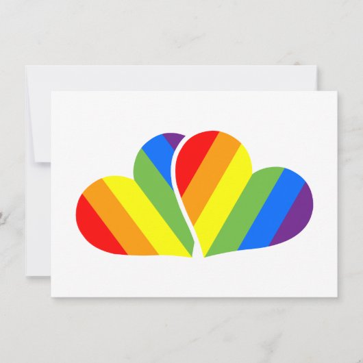 Regenboog Harten Pride Ansichtkaart – LGBTQ+ Liefd (Voorkant)
