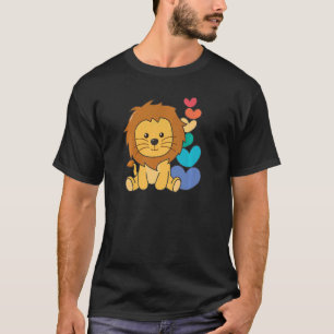 Regenboog Harten Pride Lgbtq Schattige Dieren Leeu T-shirt