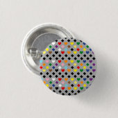 Regenboog Harten Ronde Button 3,2 Cm (Voorkant /achterkant)