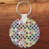 Regenboog Harten Sleutelhanger (Voorkant)