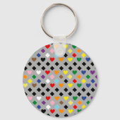 Regenboog Harten Sleutelhanger (Achterkant)